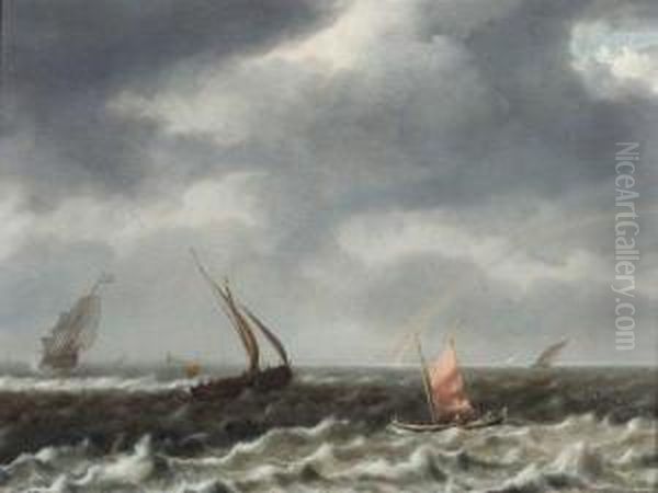 Marine Avec Arc En Ciel Oil Painting by Hendrik van Anthonissen