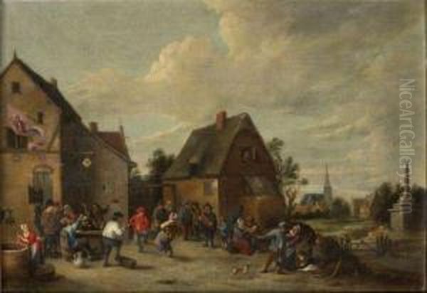 Danse Villageoise Oil Painting by Thomas Van Apshoven