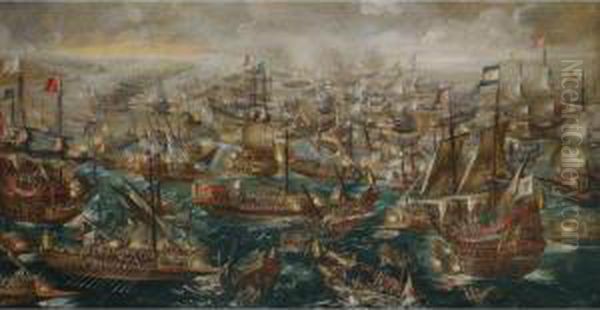 The Battle Of Lepanto Of 1571 by Andries Van Eertvelt