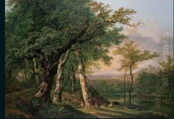 Giochi Nel Bosco Oil Painting by Henri Van Assche