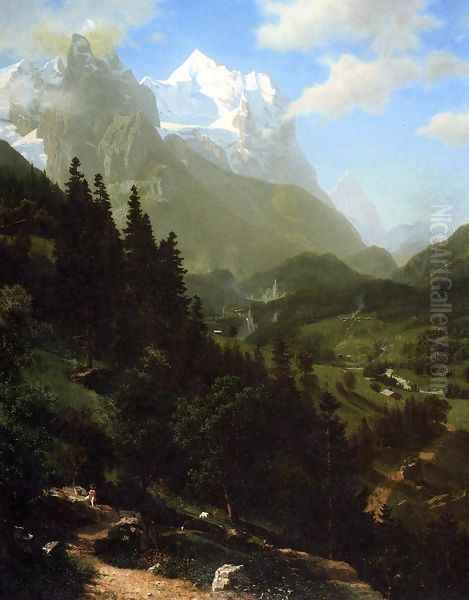 The Wetterhorn Oil Painting by Albert Bierstadt