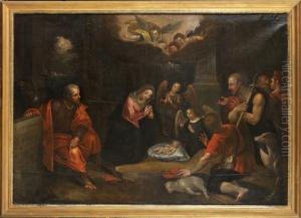 The Adoration Of The Shepherds Oil Painting by Pieter Van Avont