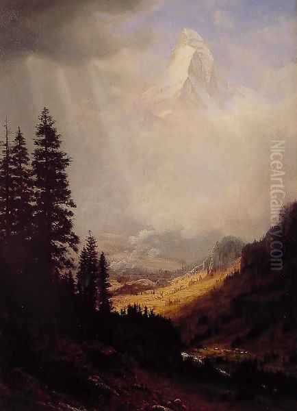 The Matterhorn Oil Painting by Albert Bierstadt