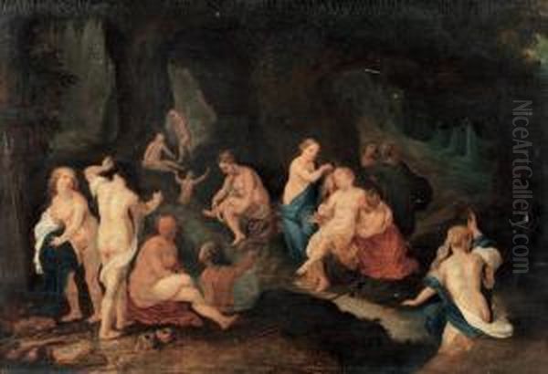 Diane Et Ses Nymphes Oil Painting by Hendrik van Balen