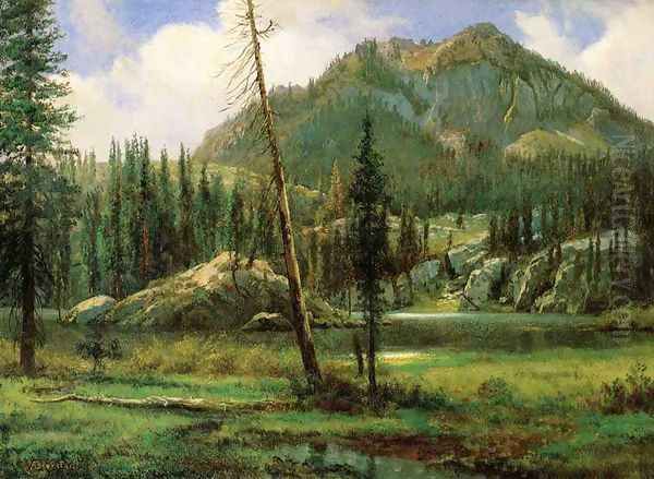 Sierra Nevada Mountains Oil Painting by Albert Bierstadt