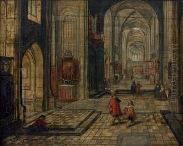 Interieur D'eglise Oil Painting by Bartholomeus Van Bassen