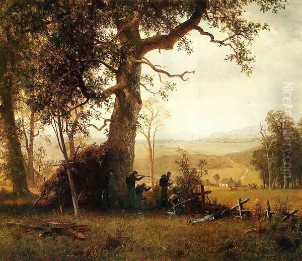 Guerilla Warfare Oil Painting by Albert Bierstadt