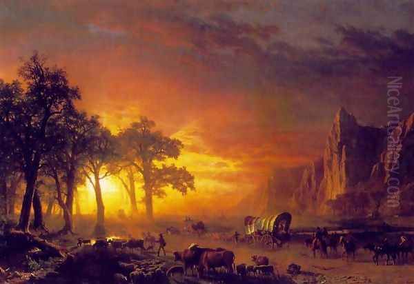 Emigrants Crossing the Plains Oil Painting by Albert Bierstadt