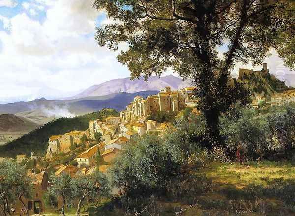 Olevano Oil Painting by Albert Bierstadt