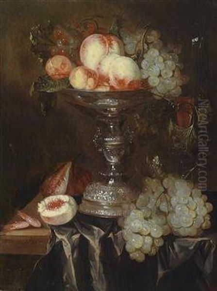 Still Life Of Fruit Oil Painting by Abraham Hendrickz Van Beyeren