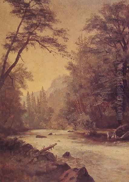 Lower Yosemite Valley Oil Painting by Albert Bierstadt