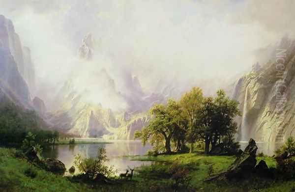 Rocky Mountain Landscape, 1870 Oil Painting by Albert Bierstadt