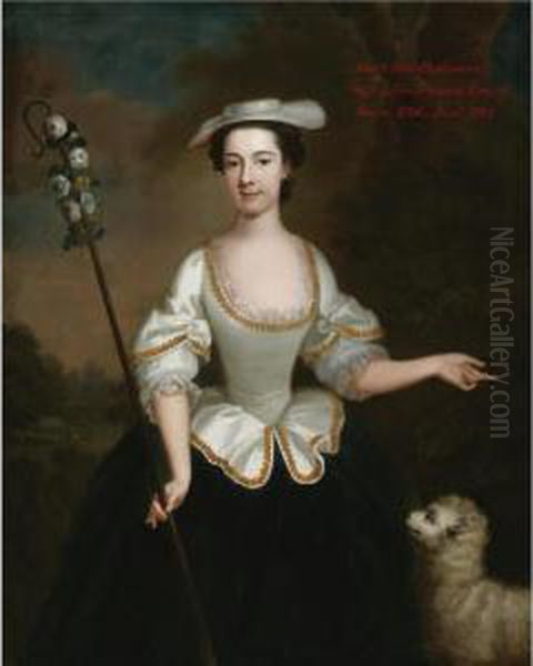 Portrait Of Mary Bartholomew (1726-1778), Wife Of Sir Francis Geary Oil Painting by Pieter van Bleeck