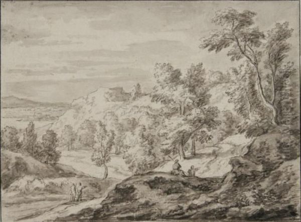 Paysage Montagneux Oil Painting by Jan Frans Van Bloemen (Orizzonte)