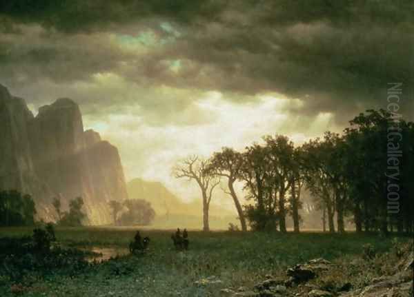 Passing Storm in Yosemite, 1865 Oil Painting by Albert Bierstadt