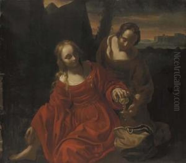 Judith Preparing Herself To Meet Holofernes Oil Painting by Reyer Van Blommendae