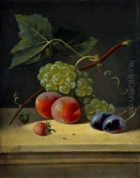 Zatisie S Hroznom Oil Painting by Lambert Van Bokkelen