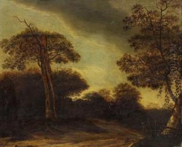 Nachfolge - Waldlandschaft Oil Painting by Anthonie Van Borssom