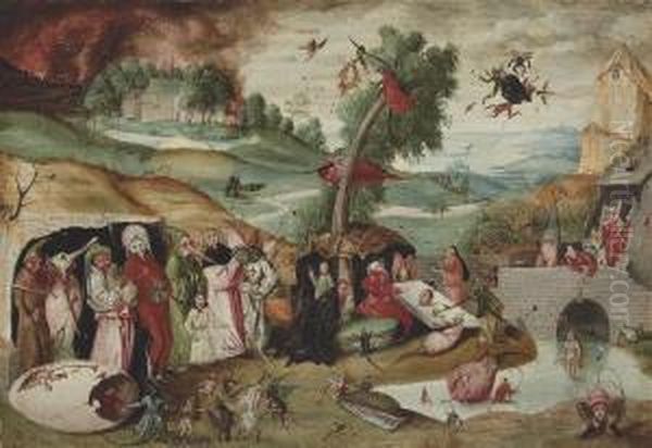 The Temptation Of Saint Anthony Oil Painting by Pieter van der Heyden