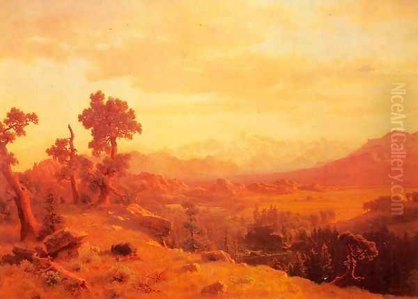 Wind River Country I Oil Painting by Albert Bierstadt