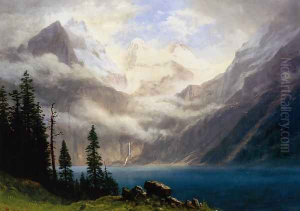 Mountain Scene I Oil Painting by Albert Bierstadt