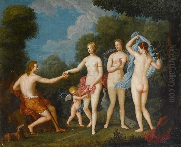 The Judgment Of Paris Oil Painting by Philippe Van Bree