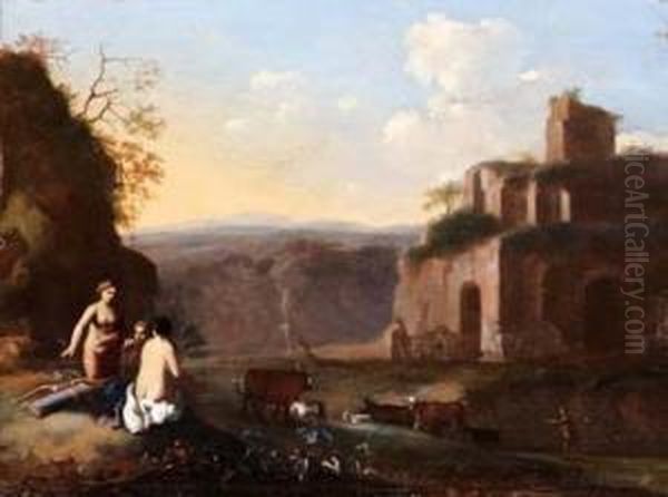 Scena Arcadica Oil Painting by Jan Gerritsz van Bronchorst