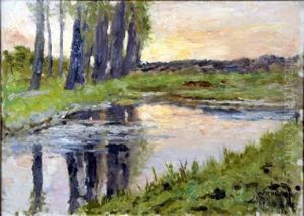 [etang A Nethen] Oil Painting by Camille Van Camp