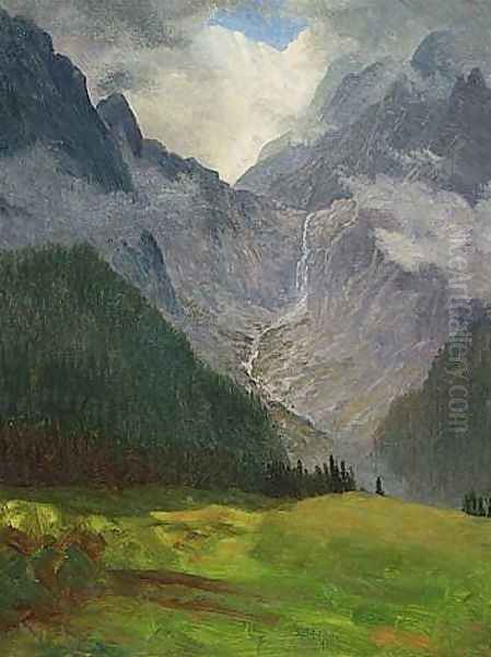 Storm in the Rocky Mountains Oil Painting by Albert Bierstadt