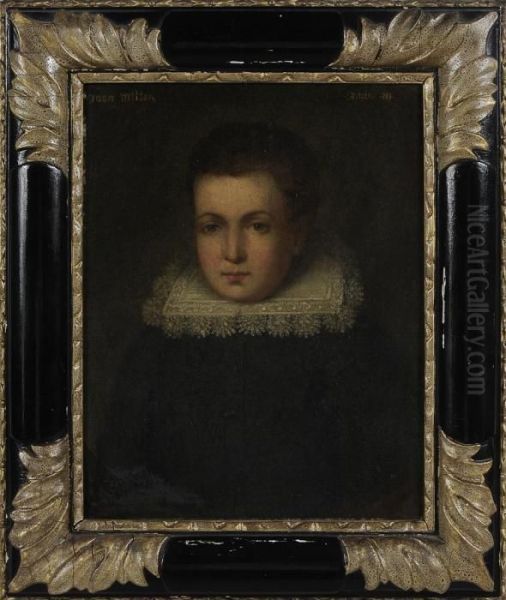 John Milton, Aged 10 Years Oil Painting by Cornelius Jonson