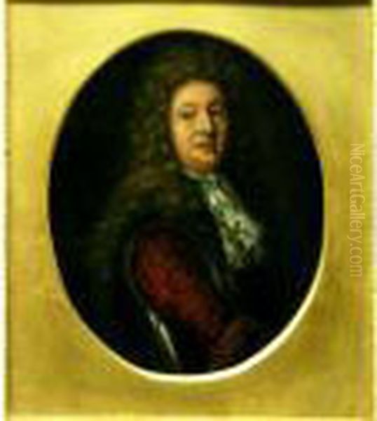 Portrait Of The Earl Of Clarendon Oil Painting by Cornelius Jonson