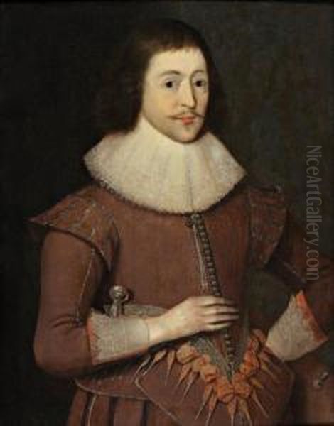 Portrait D'homme En Buste Oil Painting by Cornelisjanssens Ii Van Ceulen