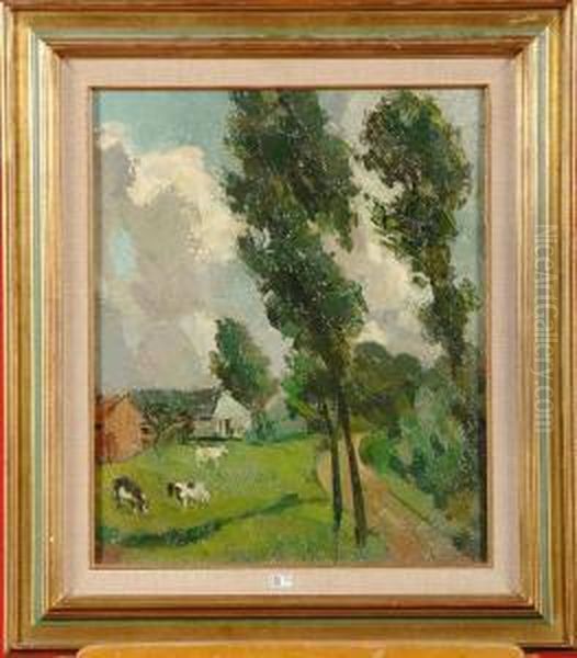 Paysage Aux Vaches by Jean Van Cleemput