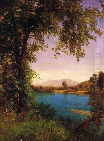 South and North Moat Mountains Oil Painting by Albert Bierstadt