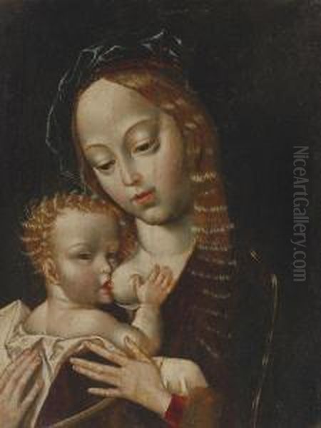 Madonna And Child Oil Painting by Joos Van Cleve