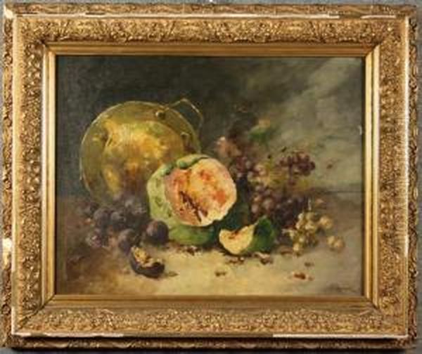 Natura Morta Con Frutta Oil Painting by Edmond Van Coppenolle