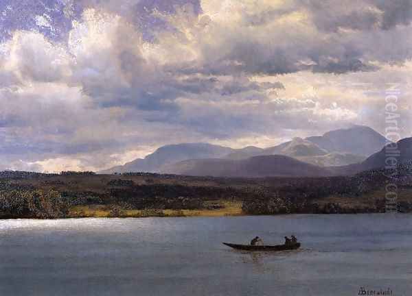 Overlook Mountain from Olana Oil Painting by Albert Bierstadt