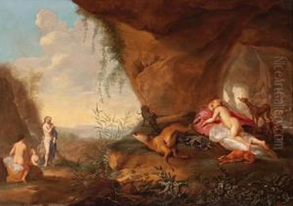 Diana Y Sus Ninfas Oil Painting by Abraham van Cuylenborch