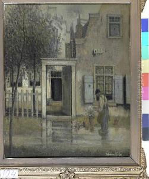 Man Bij Een Huis Oil Painting by Henri Van Daalhoff