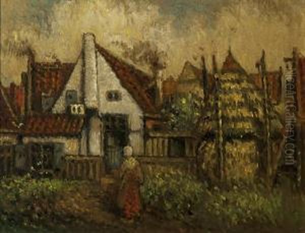 Souvenir Of Oud Noordwijk Oil Painting by Henri Van Daalhoff