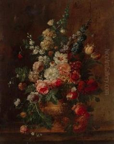 Floral Still Life Oil Painting by Jan Frans Van Dael