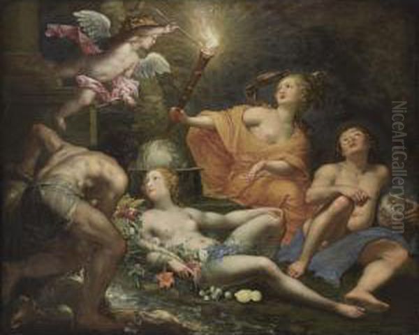 An Allegory Of The Four Elements Oil Painting by Jan van Dalen