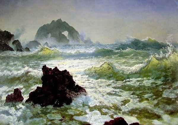 Seal Rock, California Oil Painting by Albert Bierstadt