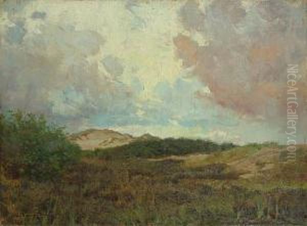 Vue Des Dunes Oil Painting by Emile Van Damme-Sylva