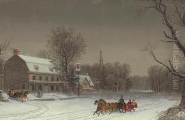 Anthony Wayne House, Paoli, Pennsylvania Oil Painting by William Velde Van De Bonfield