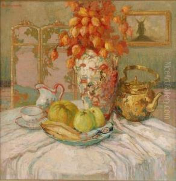 Nature Morte Oil Painting by Pol Van De Broeck