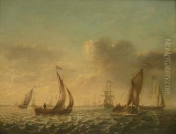 The Calm Oil Painting by Jan Van De Capelle