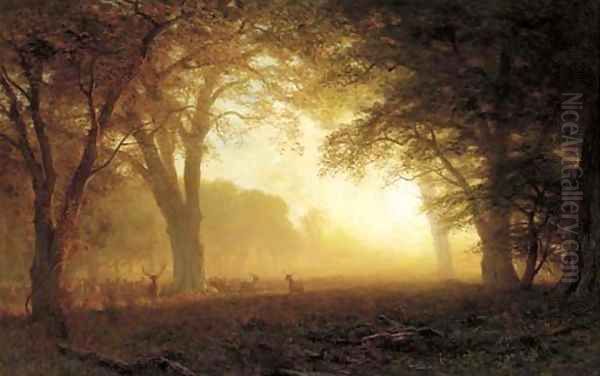 Golden Light of California Oil Painting by Albert Bierstadt