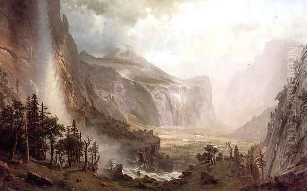 The Domes of Yosemite 1867 Oil Painting by Albert Bierstadt