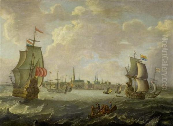 Marine Oil Painting by Willem van de, the Elder Velde